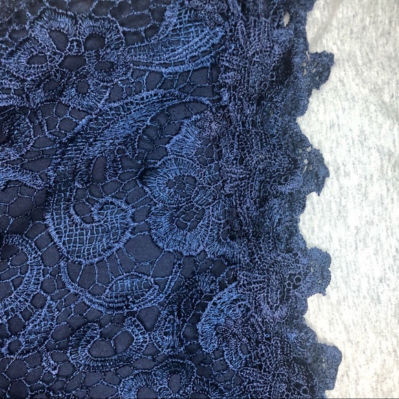 Chelsea lace appliqué dress, dark blue, small. - Picture 4 of 8